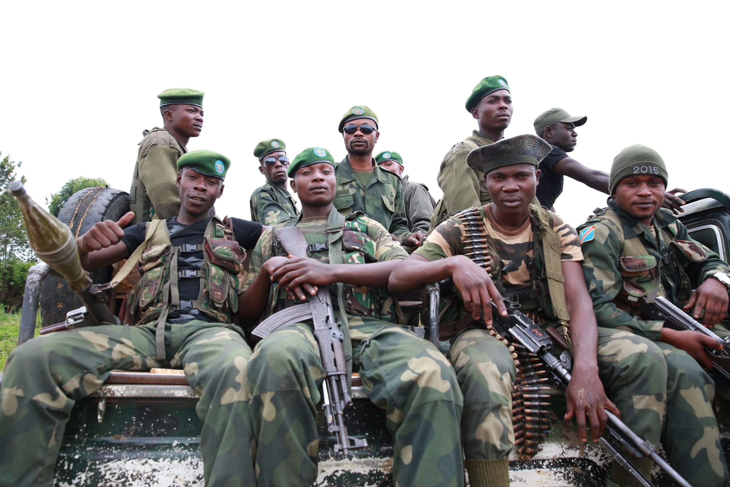 Soldados del ejército de la República Democrática del Congo desplegados en Kivu del Norte.