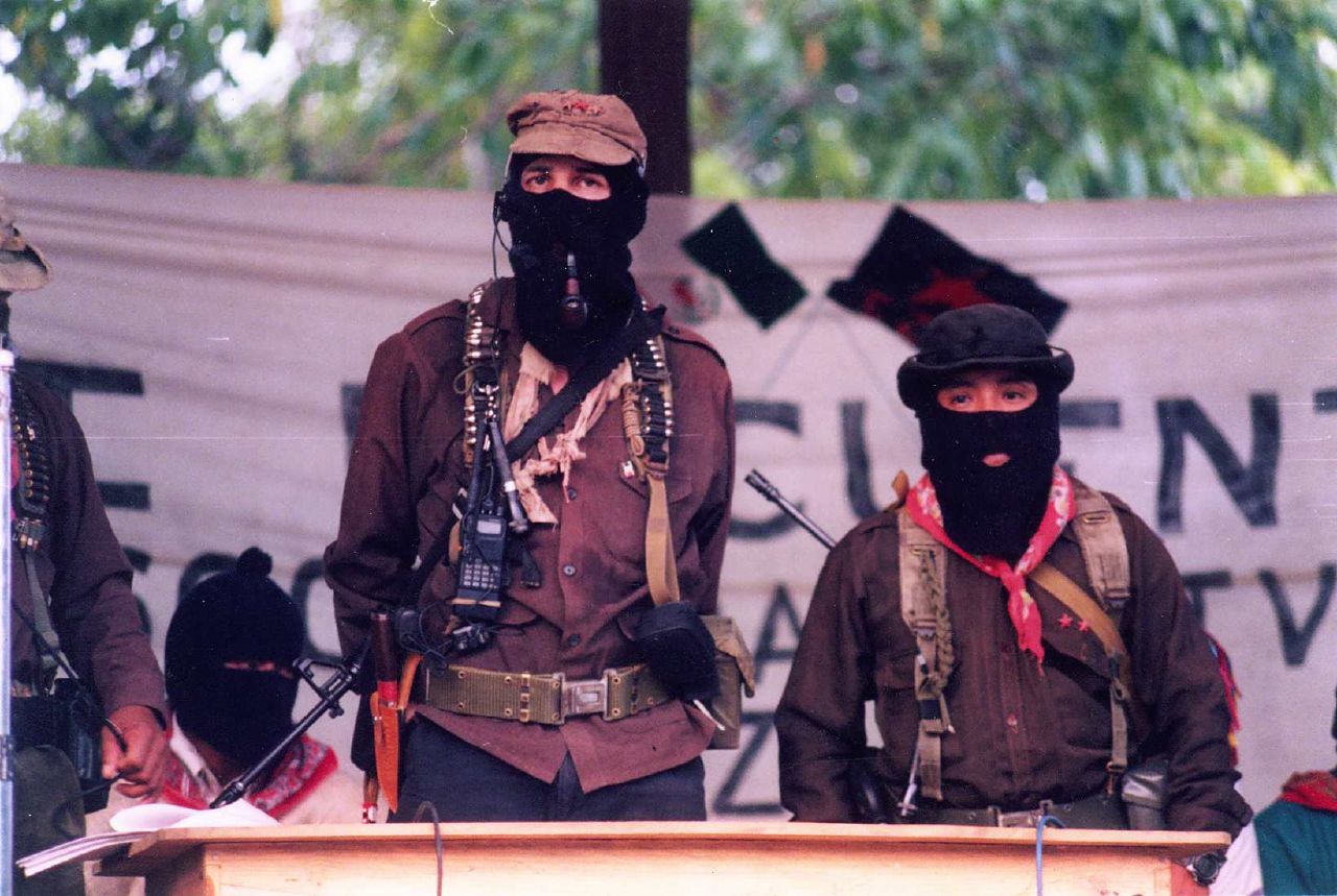 El Subcomandante Marcos, del Ejército Zapatista de Liberación Nacional (EZLN), en Chiapas.