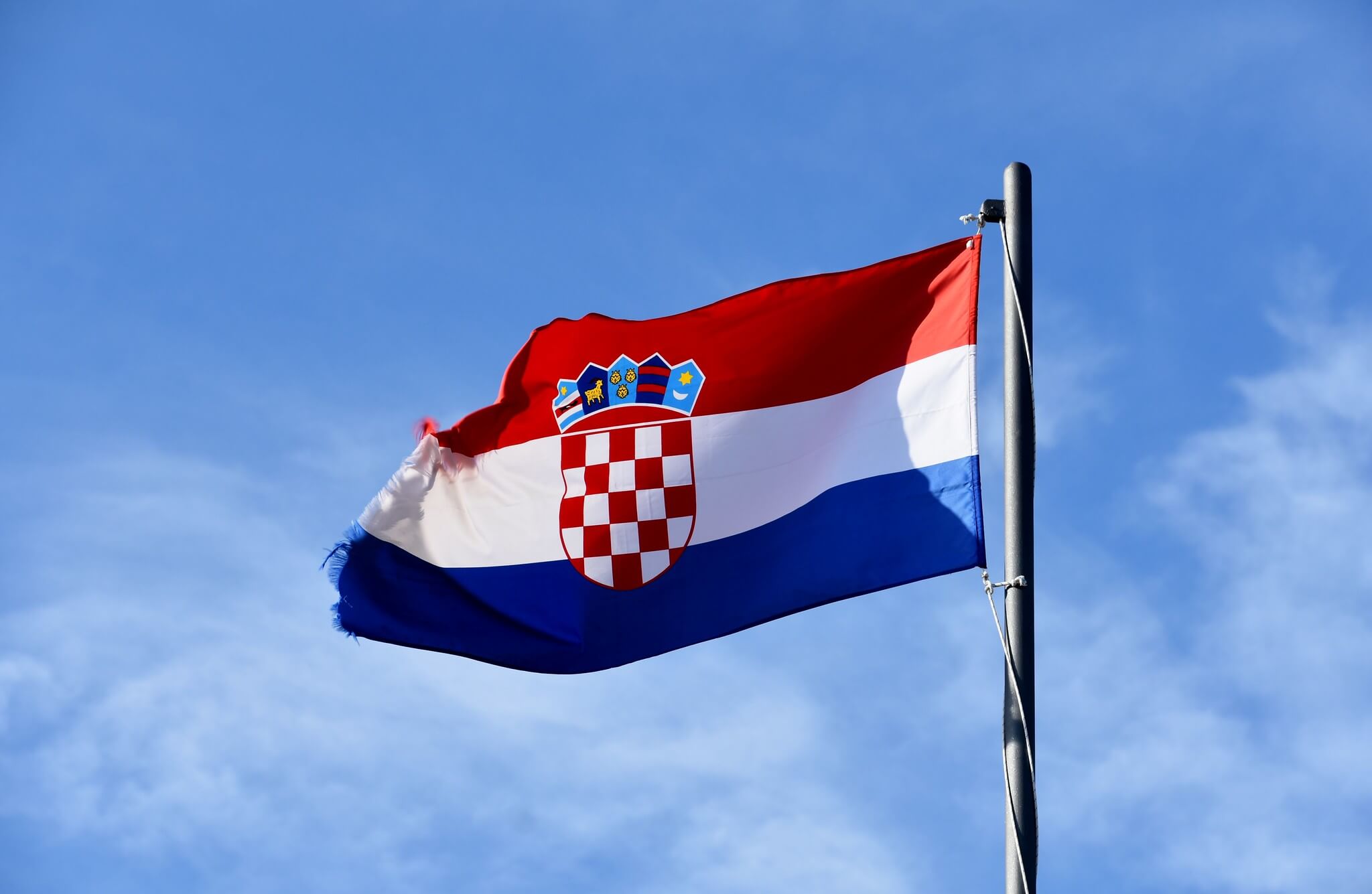 Bandera de Croacia. 
