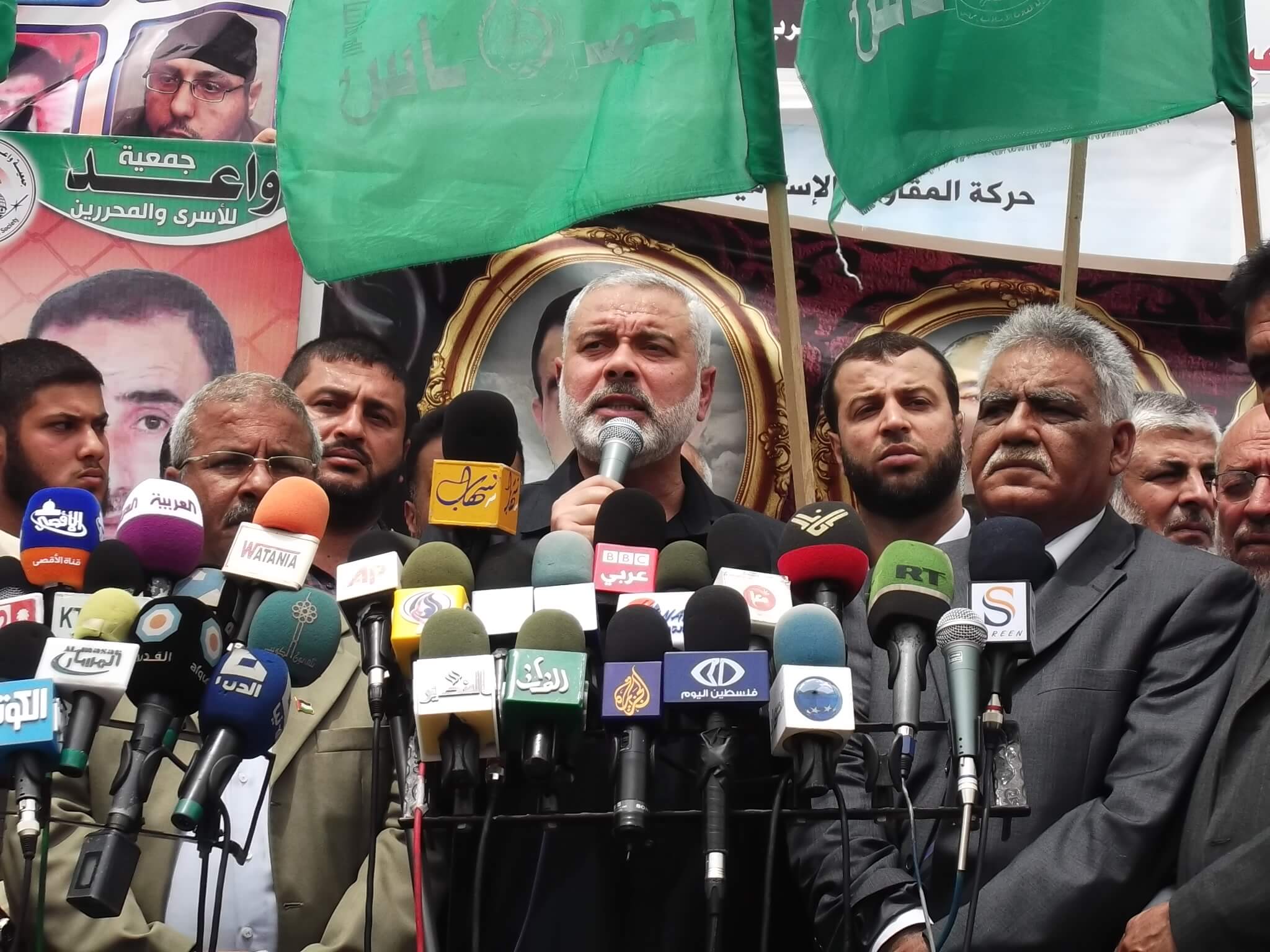 Ismail Haniyeh en una comparecencia pública celebrada en Gaza.