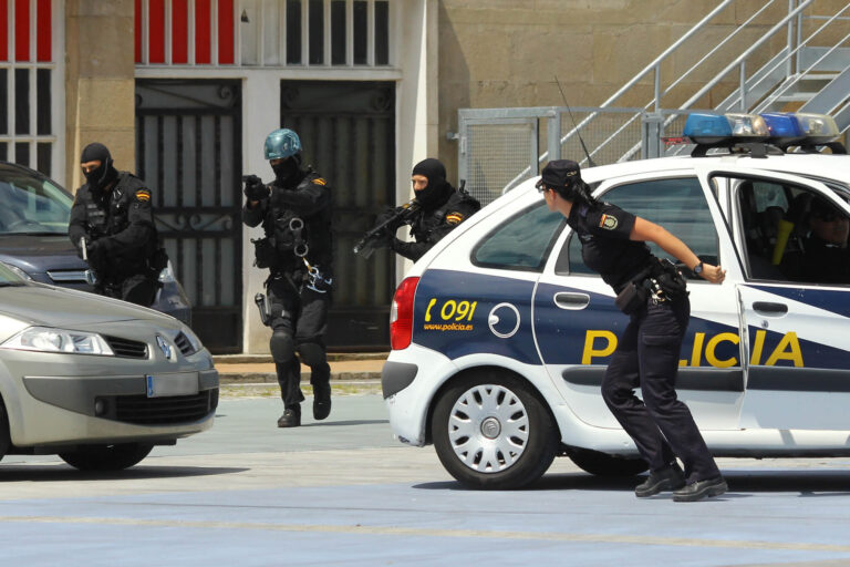 Jornadas policiales en Vigo, España.