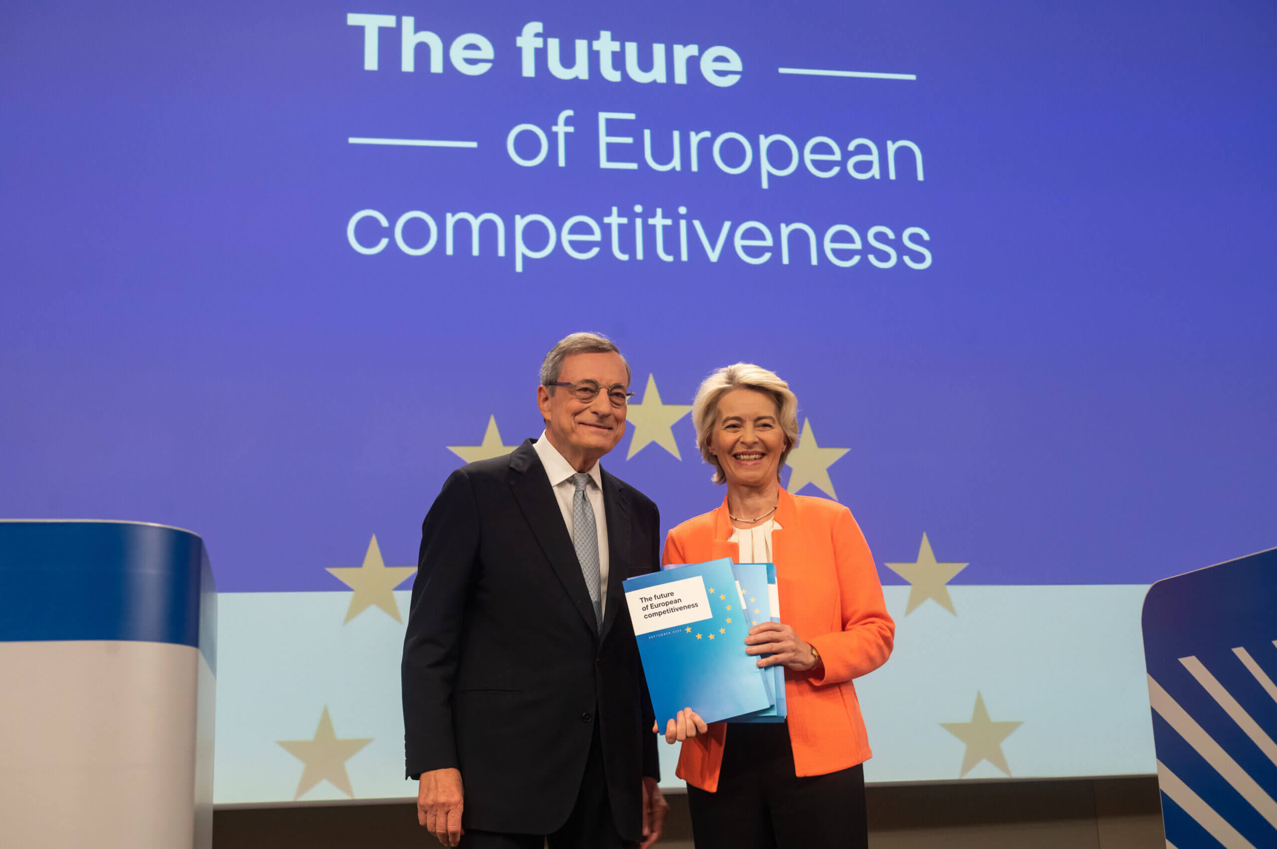 Mario Draghi presenta su informe sobre la competitividad de la Unión Europea.