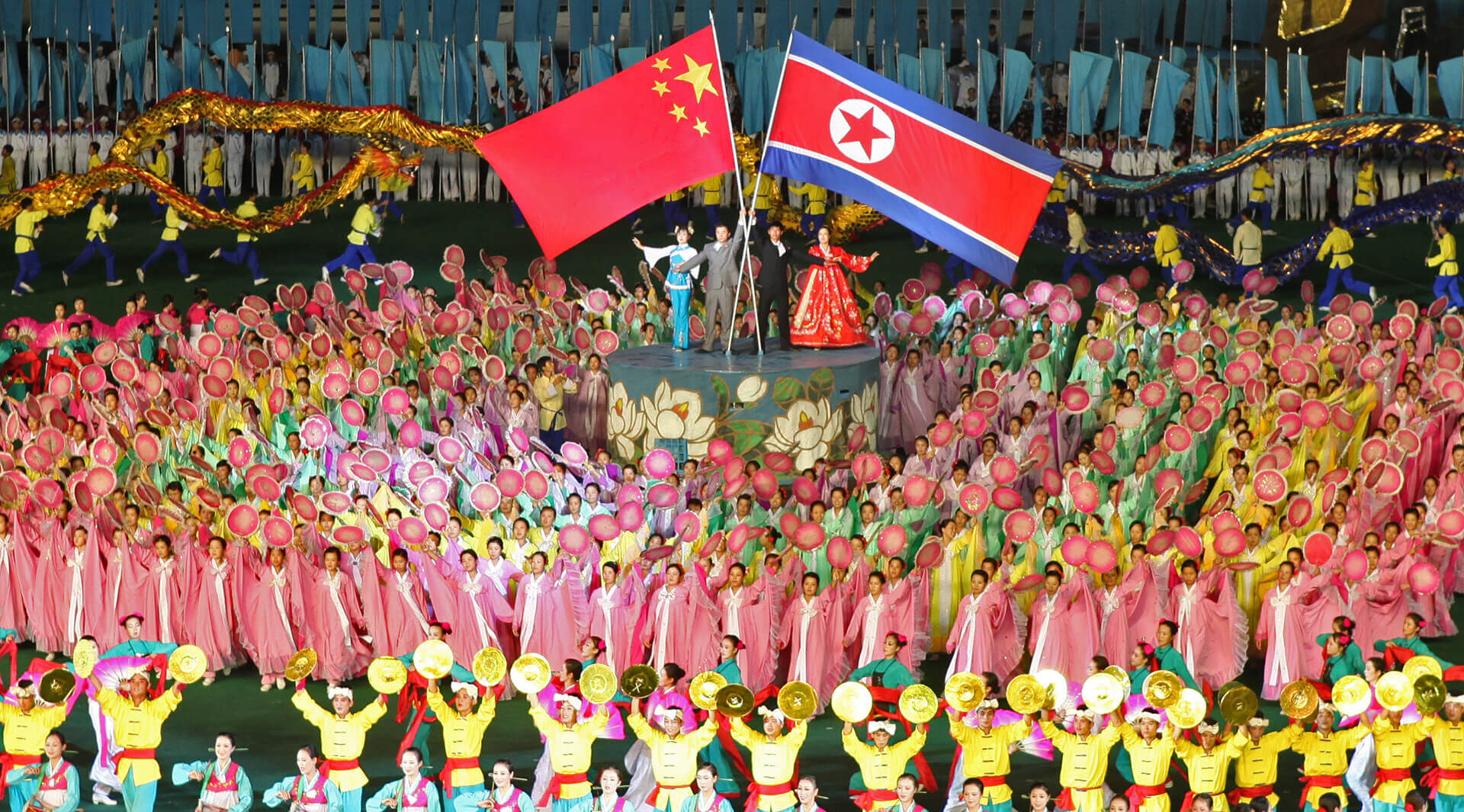 Celebración de la amistad entre China y Corea del Norte en Pyongyang en 2010.