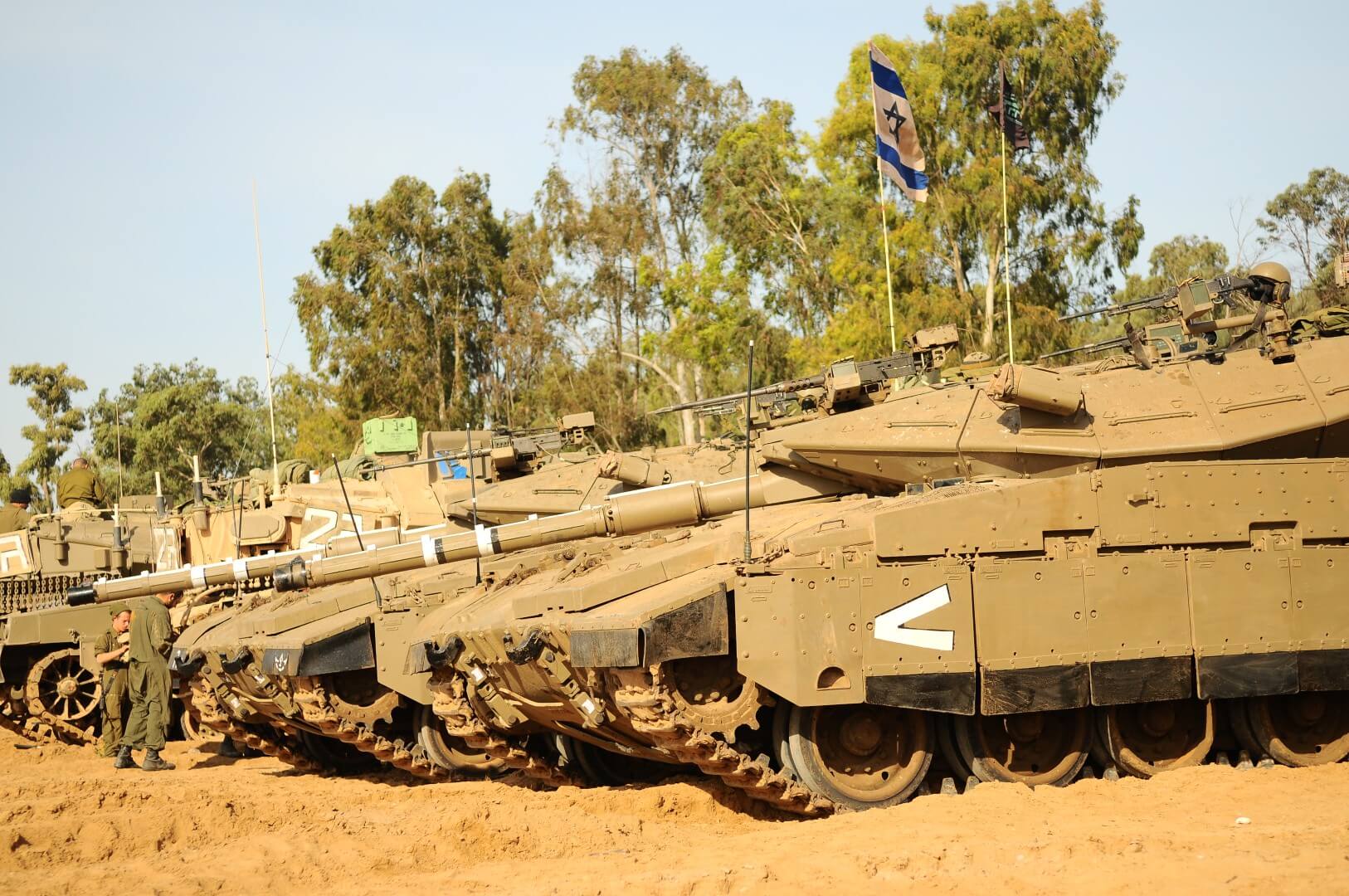 [Foto de archivo] Despliegue de las Fuerzas de Defensa de Israel en los alrededores de la Franja de Gaza en 2014.