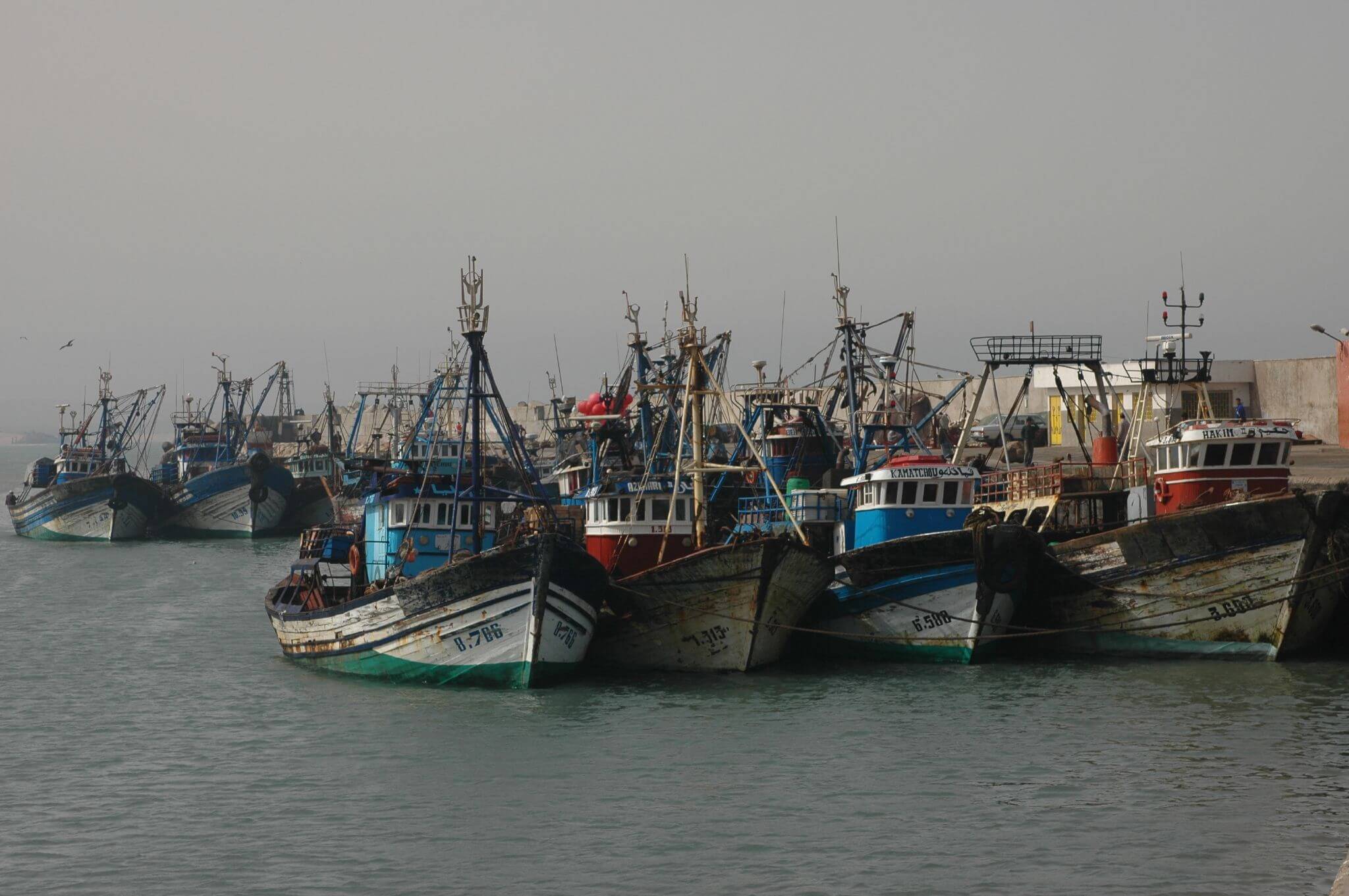 Barcos pesqueros en el puerto marroquí de Esauira.