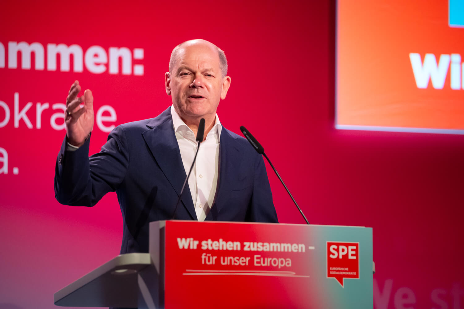Olaf Scholz, canciller y líder de la coalición semáforo en Alemania.