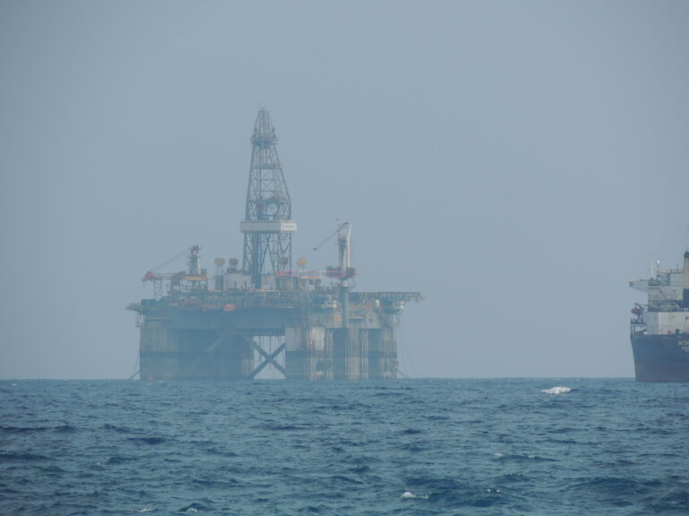 Plataforma de gas en el Mediterráneo oriental