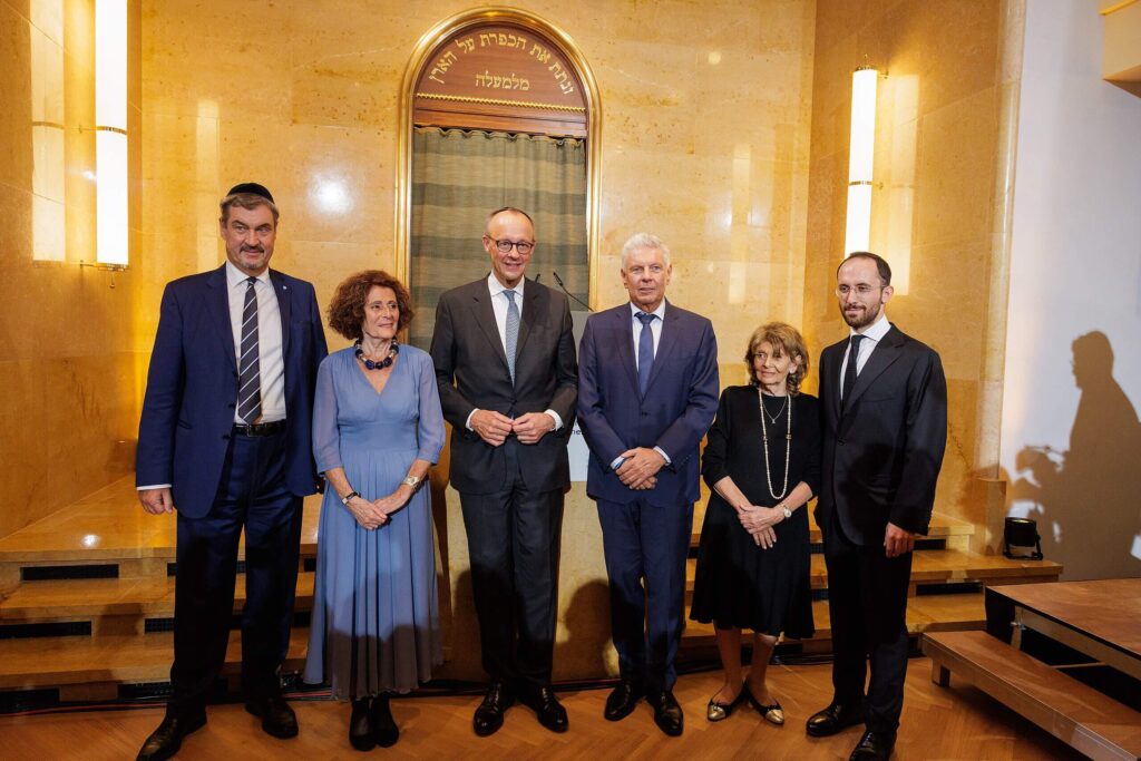 Fridrich Merz en la reapertura de la Sinagoga de Múnich, 15 de septiembre de 2025.