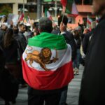 Protesta de partidarios de la monarquía iraní en Estocolmo.