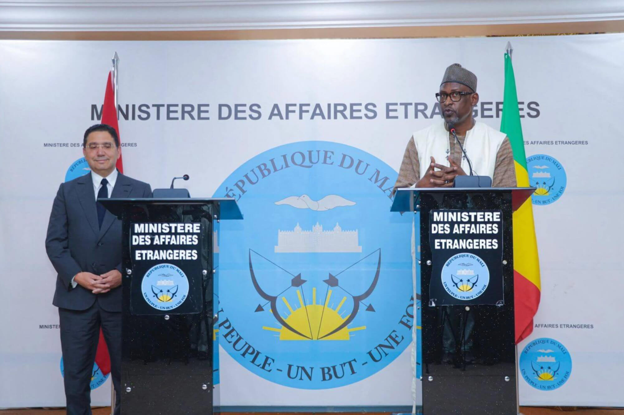Rueda de prensa entre Marruecos y Malí anunciando el apoyo de Bamako al plan de autonomía marroquí para el Sáhara Occidental.