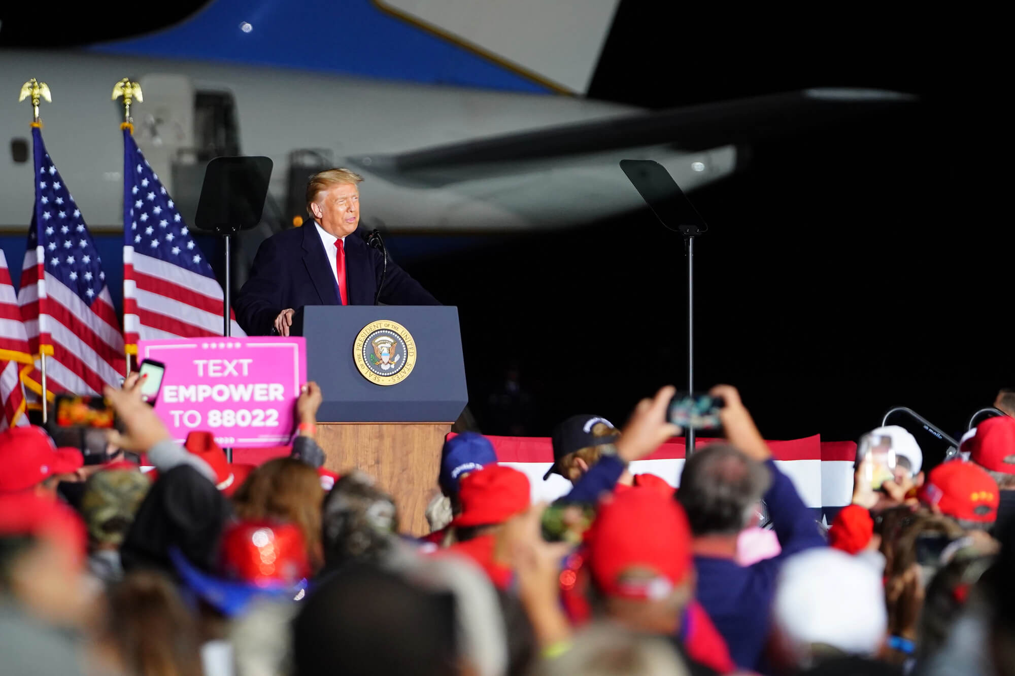Acto de campaña de Donald Trump durante las elecciones presidenciales de Estados Unidos de 2020.